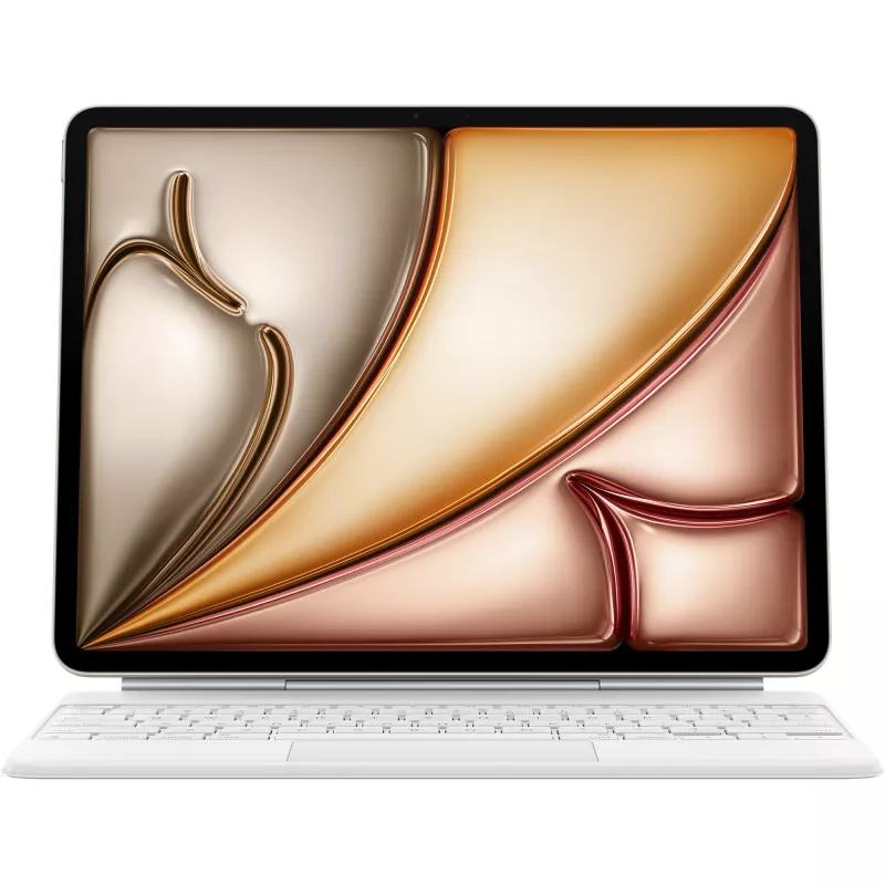 Teclado Apple Magic QWERTY US English blanco con trackpad