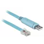 Adaptador Delock USB 2.0 Type-A conector macho a serie RS-232 RJ45 conector macho 2 m azul