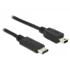Cable USB DeLOCK 83603 USB 2.0 1 m USB C Mini-USB B negro