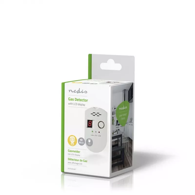 Nedis DTCTG10CWT Detector de gas LPG, gas natural
