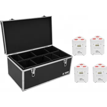 Set de luz EUROLITE 4x AKKU TL-3 TCL blanco — set de iluminación portátil a batería