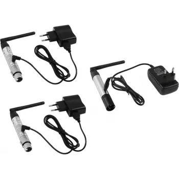Set QuickDMX EUROLITE 1x emisor + 2x receptor (modelo 20000027)