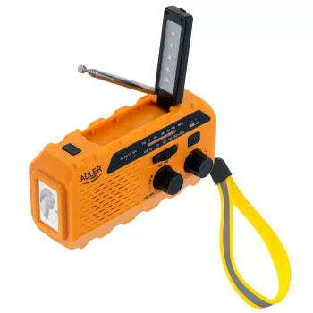 Radio portátil Adler AD 1197 con linterna y función de alarma