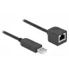 Cable de conexión serie DeLOCK 64163 USB 2.0 Type-A a RS-232 RJ45 50 cm negro