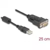 Adaptador DeLOCK USB 2.0 Type-A a serie RS-232 D-Sub 9 pines conector macho 0,25 m