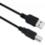 Cable USB Helos 288306 USB 2.0 3 m USB A USB B Negro