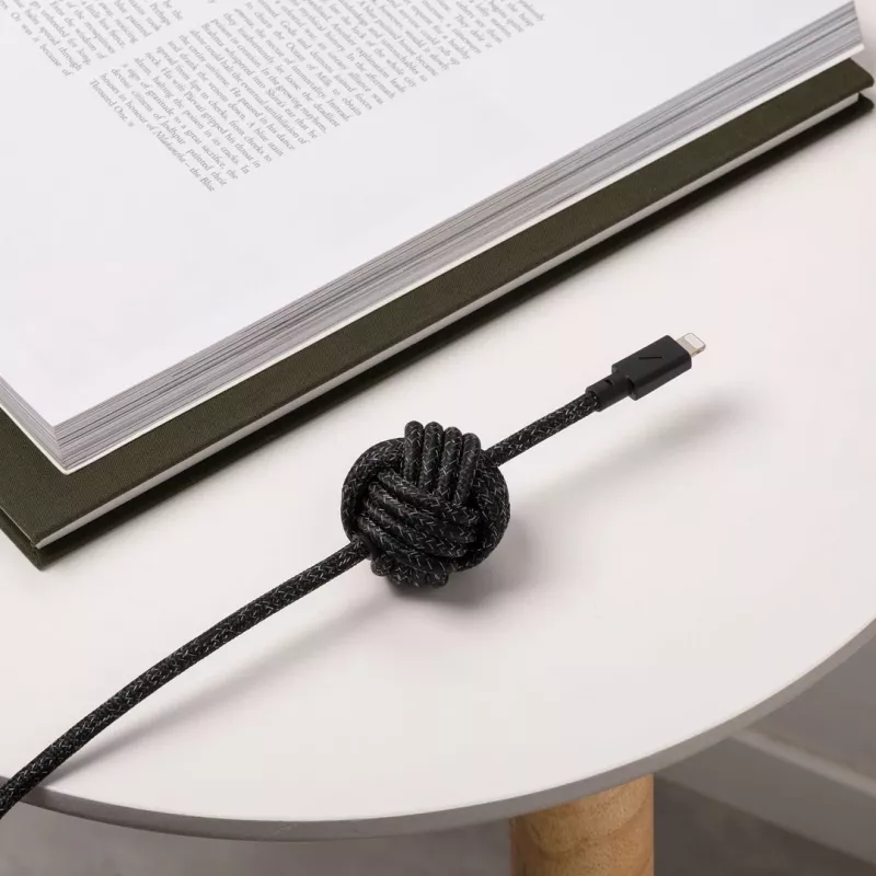 Cable USB-C a Lightning Native Union Night 3 m — negro/gris, longitud 3 m