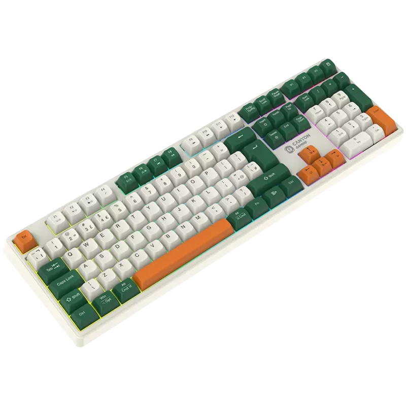 Teclado mecánico inalámbrico CANYON Shadder GKW-11 RGB Blanco