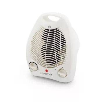 Calefactor eléctrico ESPERANZA EHH011 1000/2000 W, blanco, termostato regulable, mando giratorio