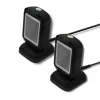 Lector de códigos de barras fijo 1D/2D QOLTEC 50864, sensor LED, USB (con cable), negro, 145×85×80 mm