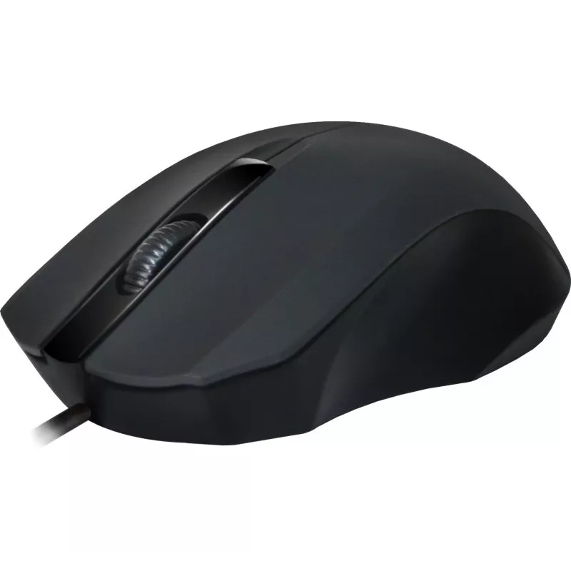 Ratón óptico con cable DEFENDER MM-310 USB Type-A, 1000 DPI, ambidiestro, 2 botones, negro, cable de 1,35 m
