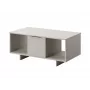 Mesa de centro Cama Meble ALMA 100×55×55 cm, tablero rectangular beige, acabado cashmere