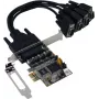 Exsys EX-44384 tarjeta PCIe 4x serie RS-232 DB9, perfil bajo