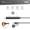 Hub USB, Digitus, DA-70235, 4 puertos, USB 3.2 Gen 1, Type-A y Type-C, 12000 Mbit/s