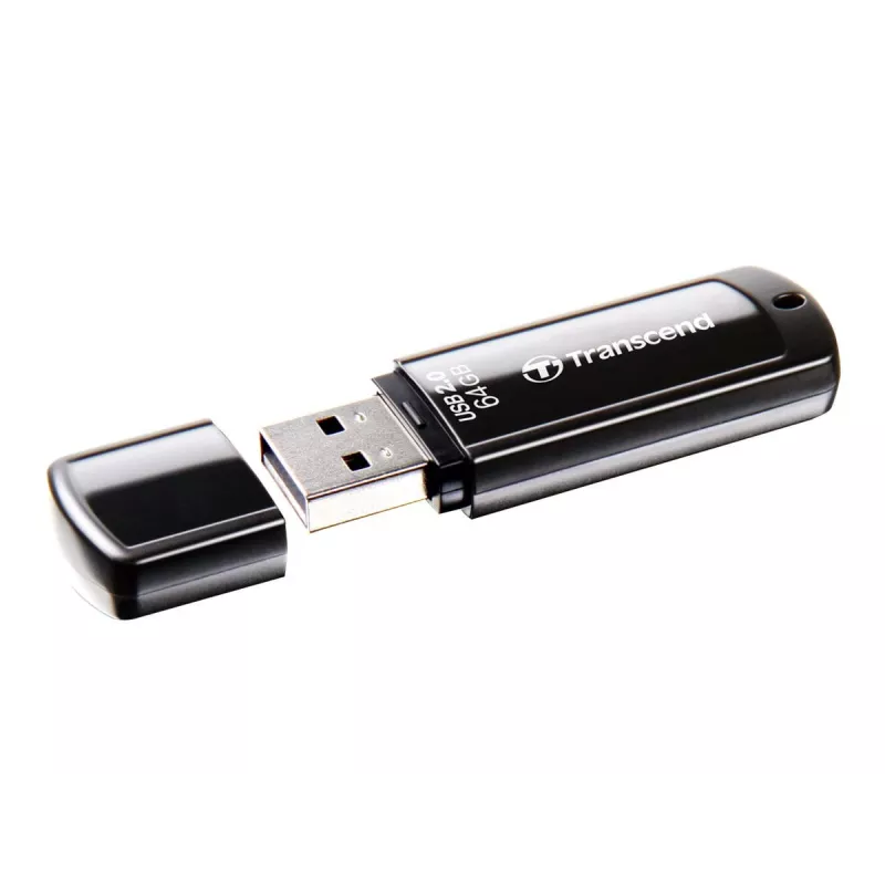 Memoria USB Transcend JetFlash 350 64GB, USB 2.0, Negro