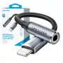 Adaptador de audio Vention Lightning a 3,5 mm BMBHA, adaptador con cable Lightning a 3,5 mm de 0,1 m, gris