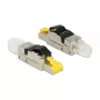 Conector de cable RJ45 DeLOCK 86485 negro plateado transparente amarillo