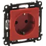Legrand 753129 Toma Schuko con protección infantil Valena Life Rojo (753129)