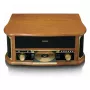 Tocadiscos de audio de transmisión por correa Lenco TCD-2551WD Madera – Bluetooth, CD, casete, AM/FM, codificación USB, 33/45/78 rpm