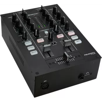 Mesa de mezclas DJ de 2 canales Omnitronic PM-202FX con filtro y Bluetooth