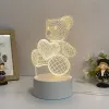 Lámpara de noche Extralink HOME corazón ilusión óptica 3D lámpara de mesita USB