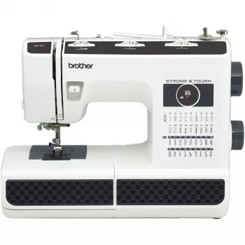 Máquina de coser electromecánica semiautomática Brother HF37 Blanca