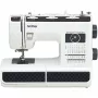 Máquina de coser electromecánica semiautomática Brother HF37 Blanca