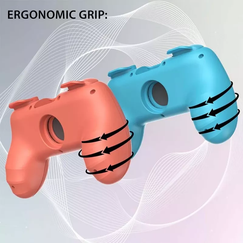 Empuñadura para mando Subsonic Joy-Cons Comfort Grip Switch y Switch 2 rosa turquesa