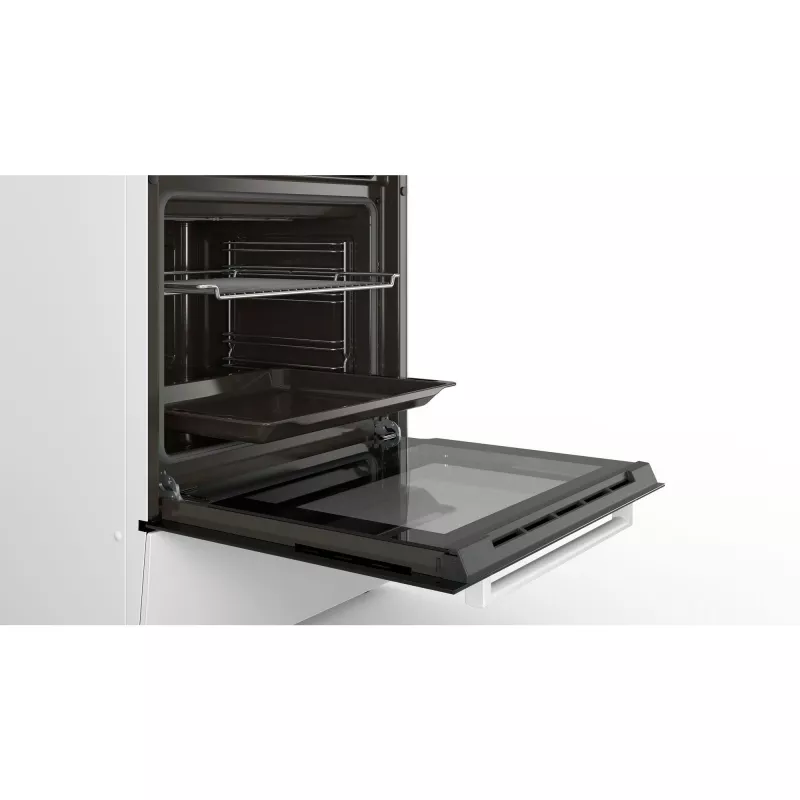Bosch HKA090220 cocina independiente eléctrica con placa vitrocerámica blanca