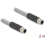 Cable de sensor/actuador DeLOCK 2 m RST M12 gris 80533