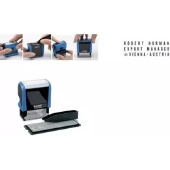 Sello de texto trodat Printy Typo 4911T — sello de texto autoentintable, 3 líneas