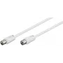 Cable coaxial Microconnect COAX050W 5 m blanco