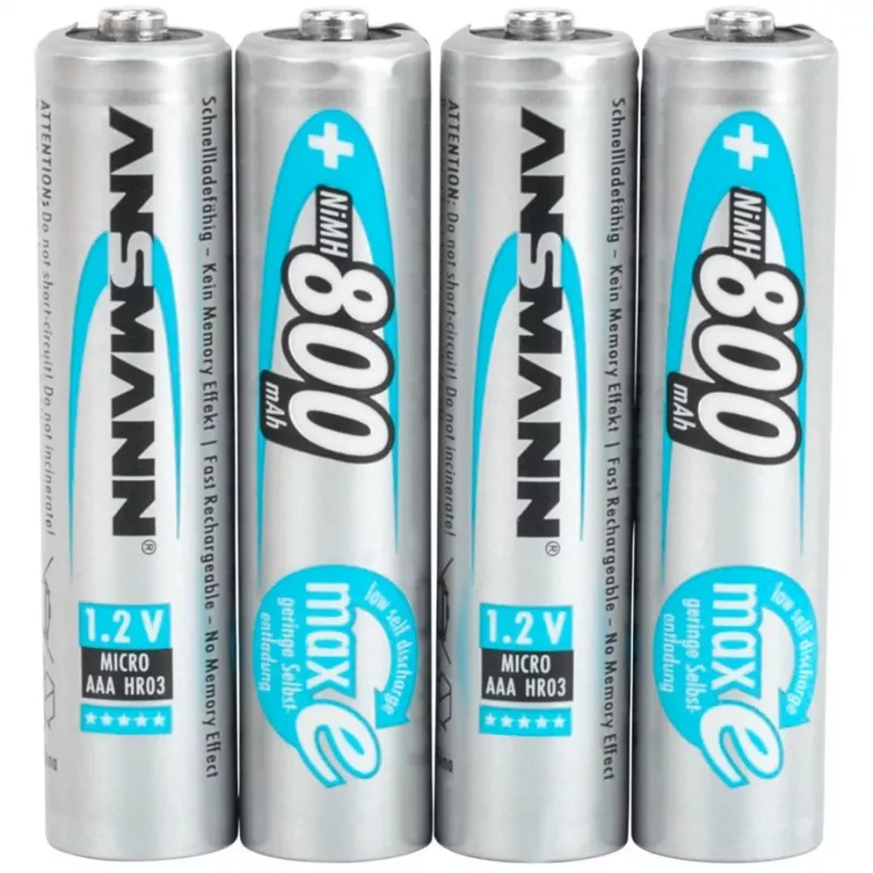 1x4 pila recargable Ansmann maxE NiMH Micro AAA 800 mAh 5035042