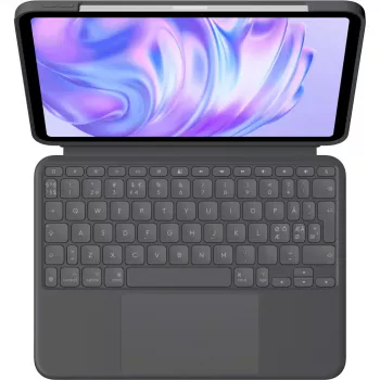 Teclado Logitech Combo Touch QWERTY danés finlandés noruego sueco Smart Connector grafito
