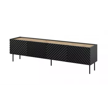 Mueble TV 4D ONDA 200x40x35-54 negro (vertical o montado en pared)