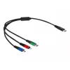 Cable de carga USB 3 en 1 DeLOCK USB Type-C Lightning Micro USB 30 cm
