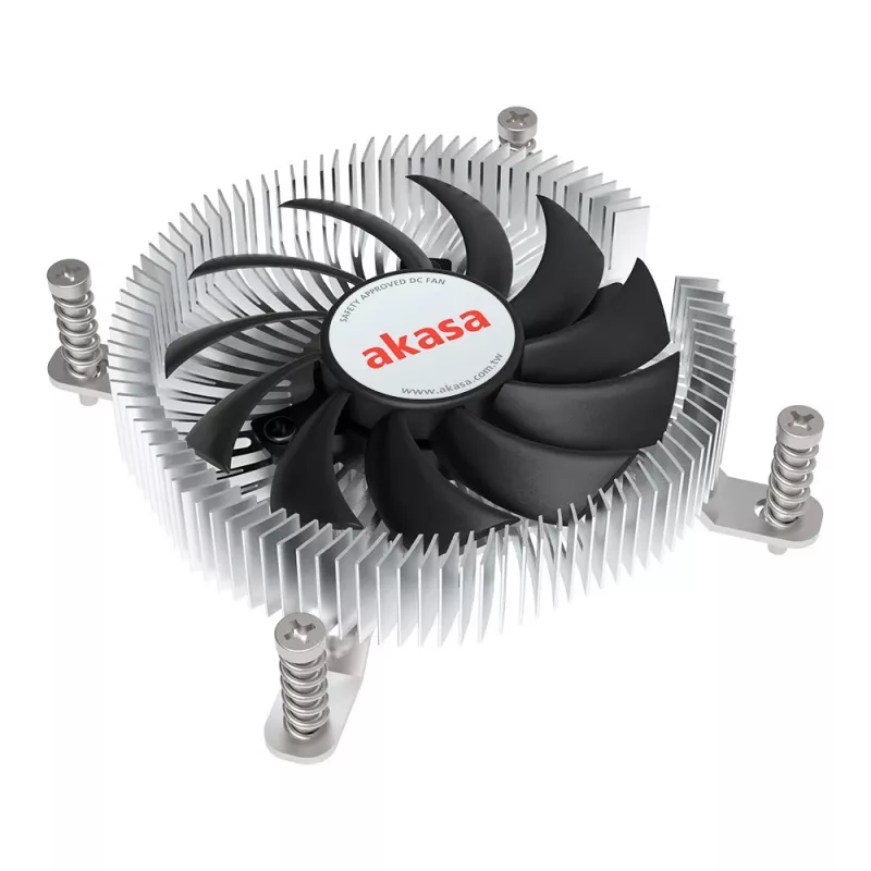 Disipador híbrido Akasa Intel LGA1700 7,5 cm Aluminio Negro