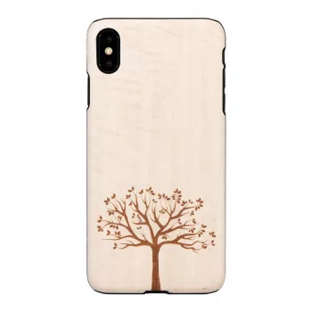 Funda para móvil man and wood para iPhone XS Max – madera de manzano, negro