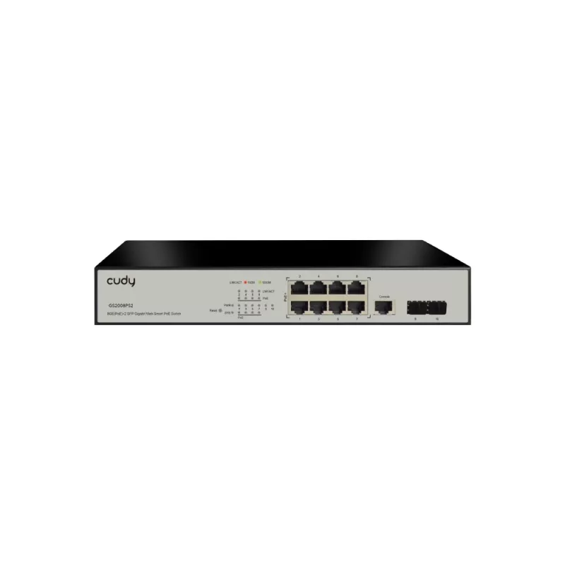 Switch gestionado Cudy GS2008PS2 L2 Gigabit Ethernet 8 puertos PoE