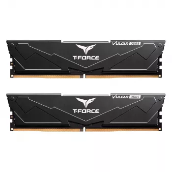 T-FORCE Vulcan - DDR5 - Kit - 32 GB: 2 x 16 GB - DIMM 288-PIN - 3000 MHz / PC5-48000 - CL30 - 1,35 V - sin búfer - On-Die-ECC - negro (FLBD532G6000HC30DC01)