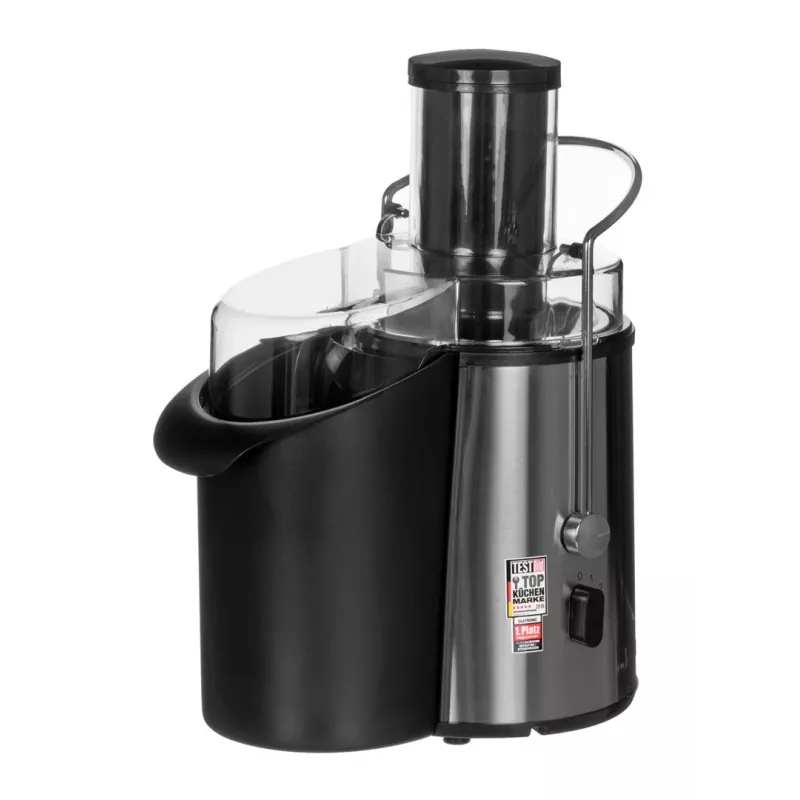 Exprimidor CLATRONIC AE 3532 1000 W, carcasa de acero inoxidable, contenedor de pulpa de 2 L, 2 velocidades, antigoteo