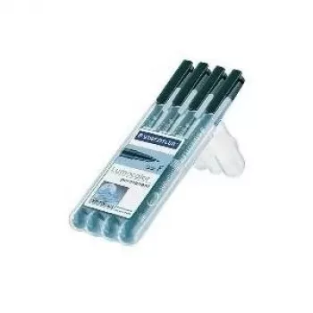 Rotulador permanente Staedtler Lumocolor 318-9WP4HZ — negro, punta resistente al agua