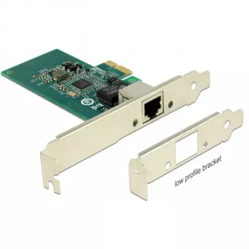 DeLock tarjeta PCI Express > 1 x Gigabit LAN - adaptador de red - PCIe 2.1 perfil bajo - Gigabit Ethernet