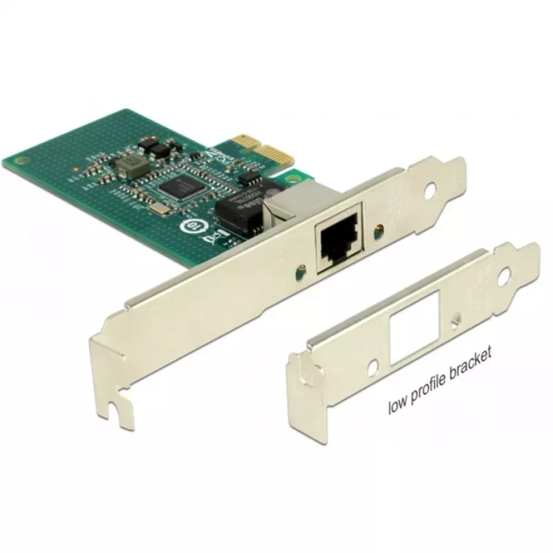DeLock tarjeta PCI Express > 1 x Gigabit LAN - adaptador de red - PCIe 2.1 perfil bajo - Gigabit Ethernet