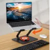 Soporte para portátil MEDIA-TECH MT2662 – ajustable en altura, plegable de aluminio para portátiles de 10–17 inch