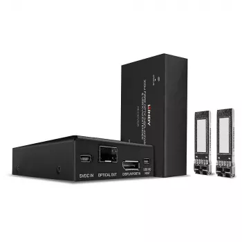 Extensor KVM DisplayPort 1.2 y USB de fibra óptica Lindy 300m