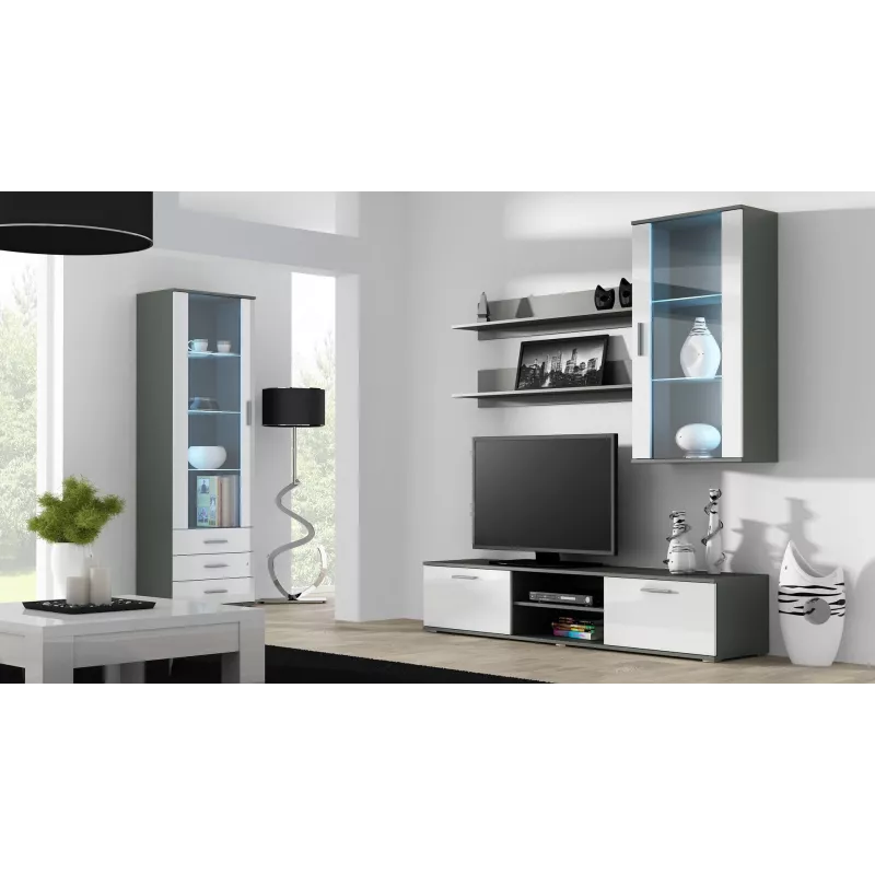 Soporte de TV Cama SOHO 180 gris/blanco brillante