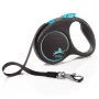 Flexi Correa automática negro diseño S 5 m, azul