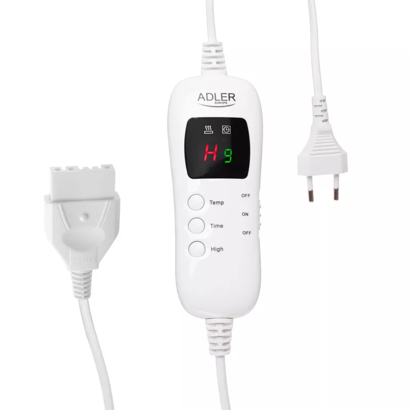 Manta eléctrica Adler AD 7443 160 x 180 cm — polar, 7 niveles de calor, mando a distancia, 120 W