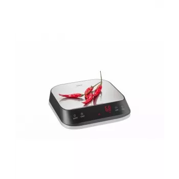 GEFU PREZISO Negro, Acero inoxidable encimera báscula de cocina electrónica rectangular